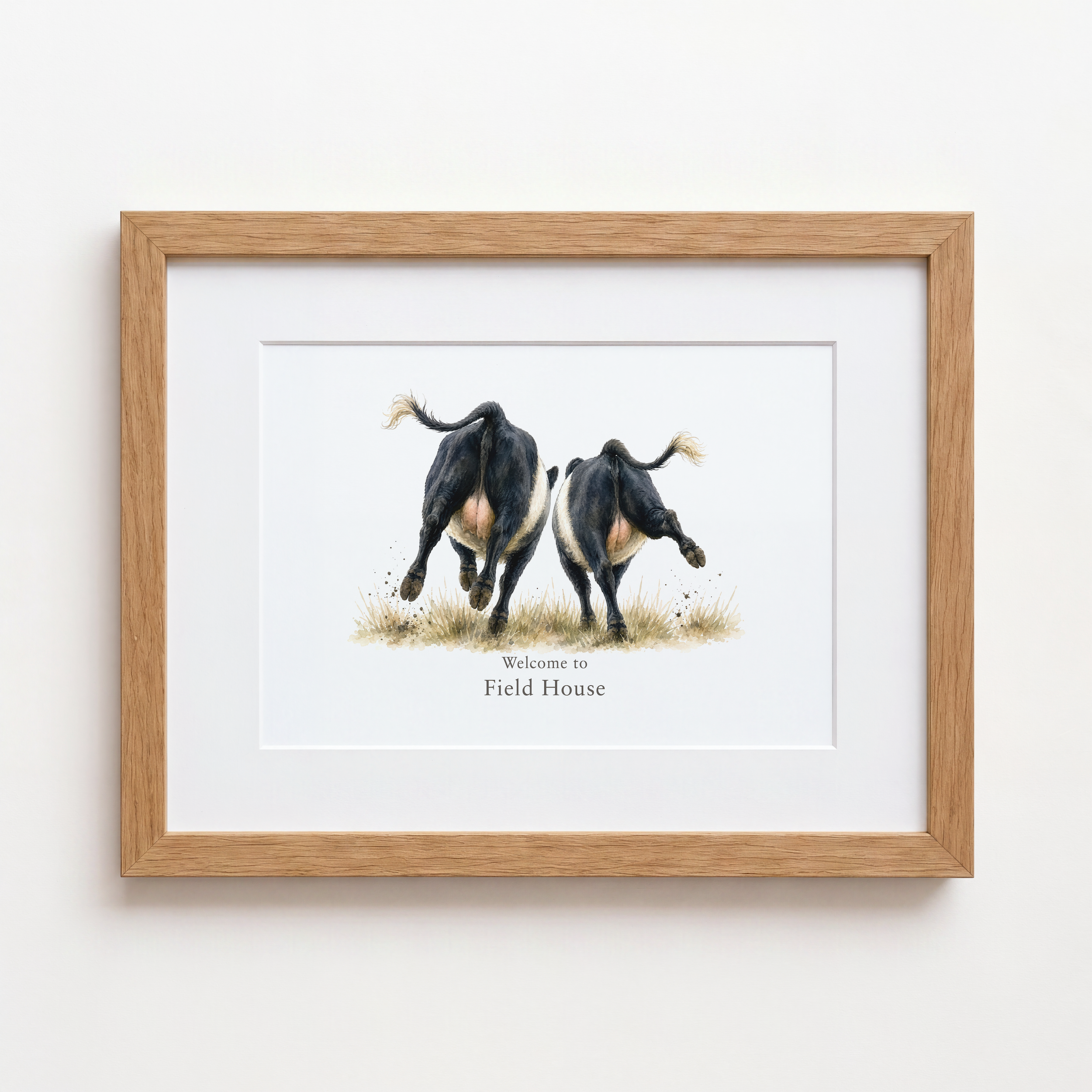 Personalised Belted Galloway Cow Print