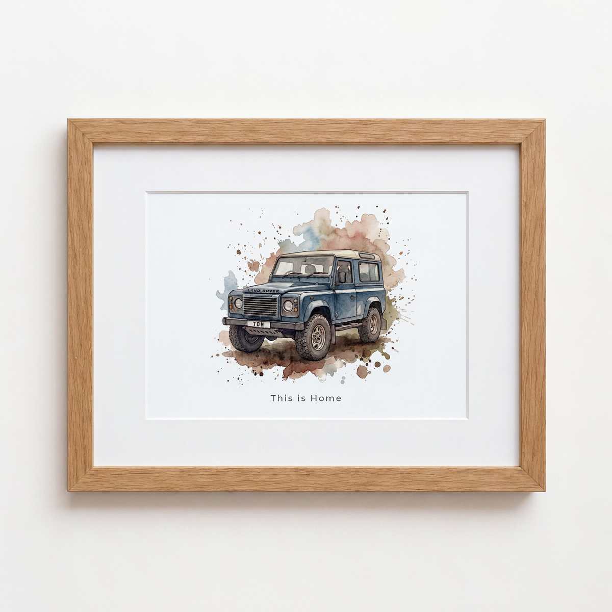Personalised Land Rover Defender Station Wagon Print