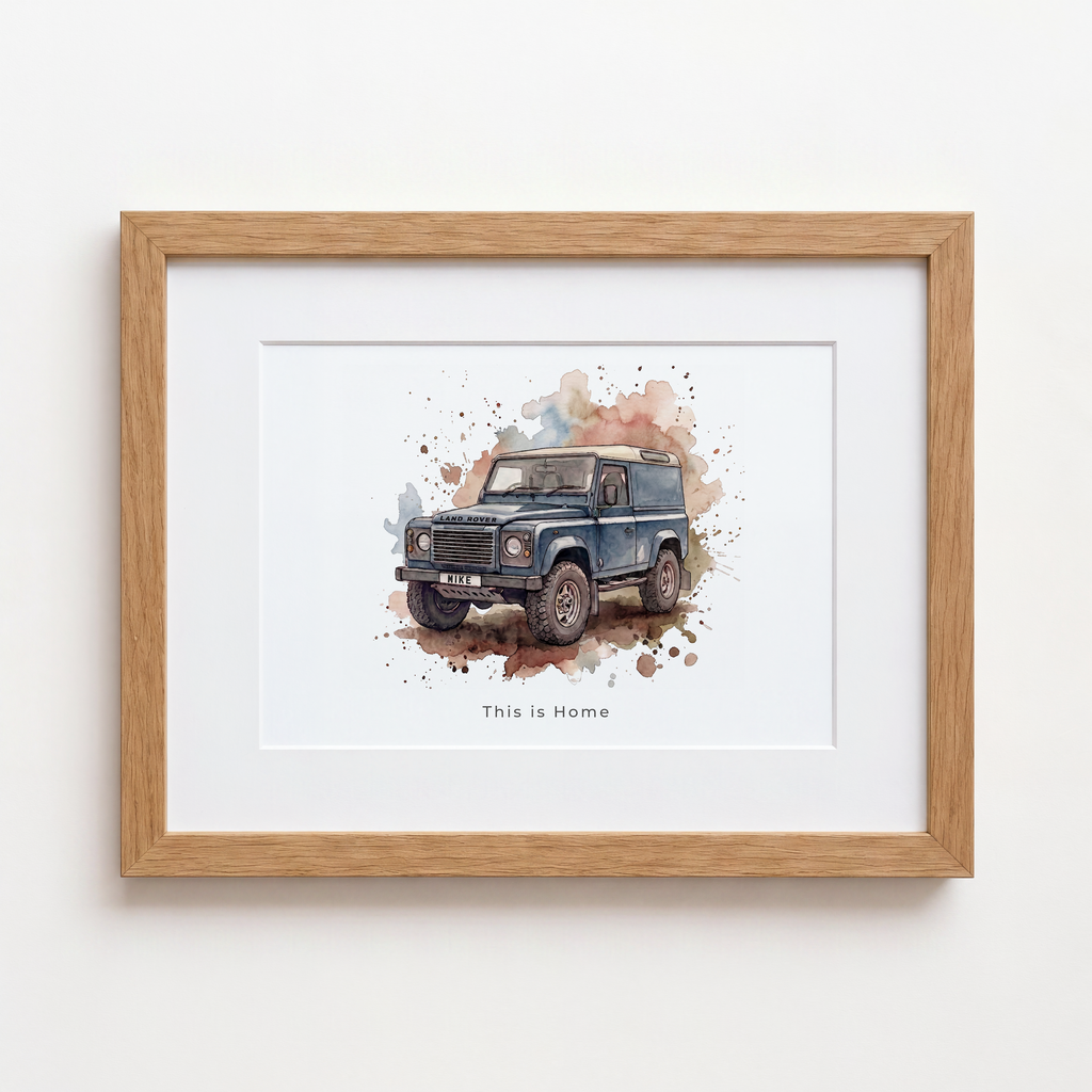 Personalised Land Rover Defender Print