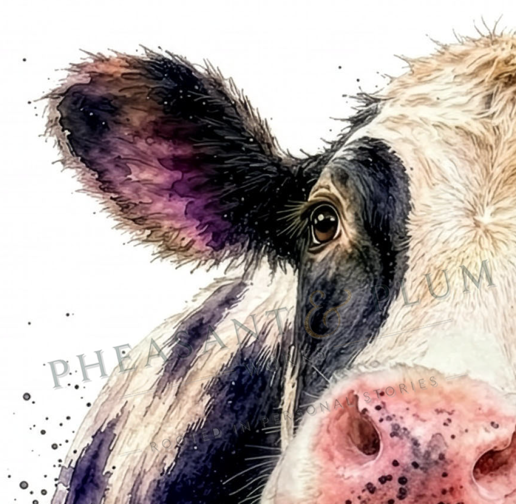 Personalised Cow Print