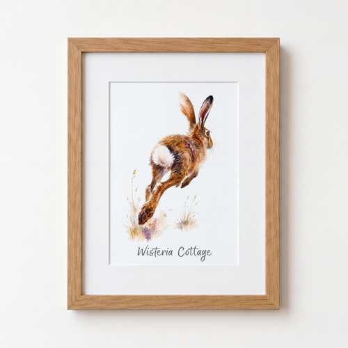 Personalised Hare Print