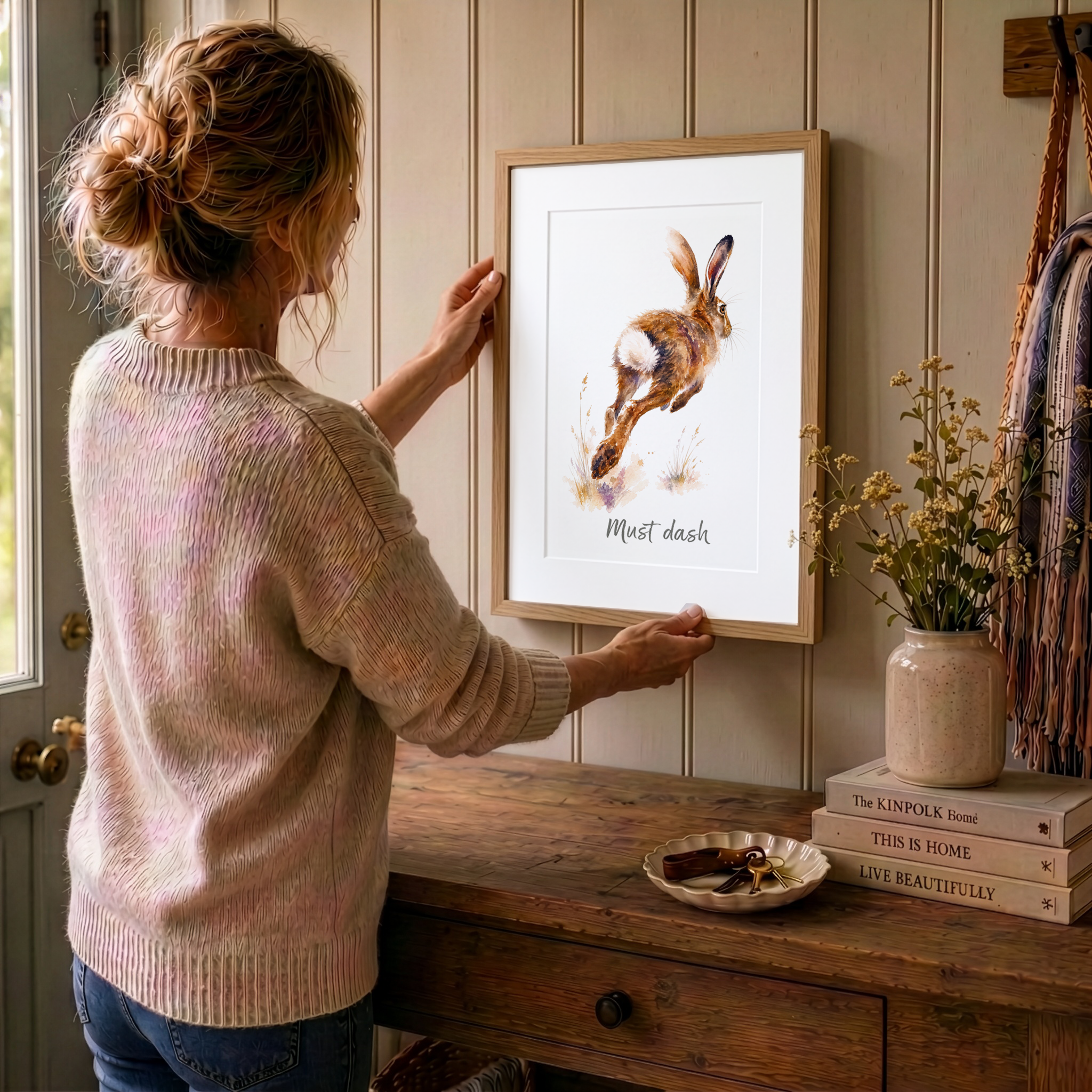Personalised Hare Print