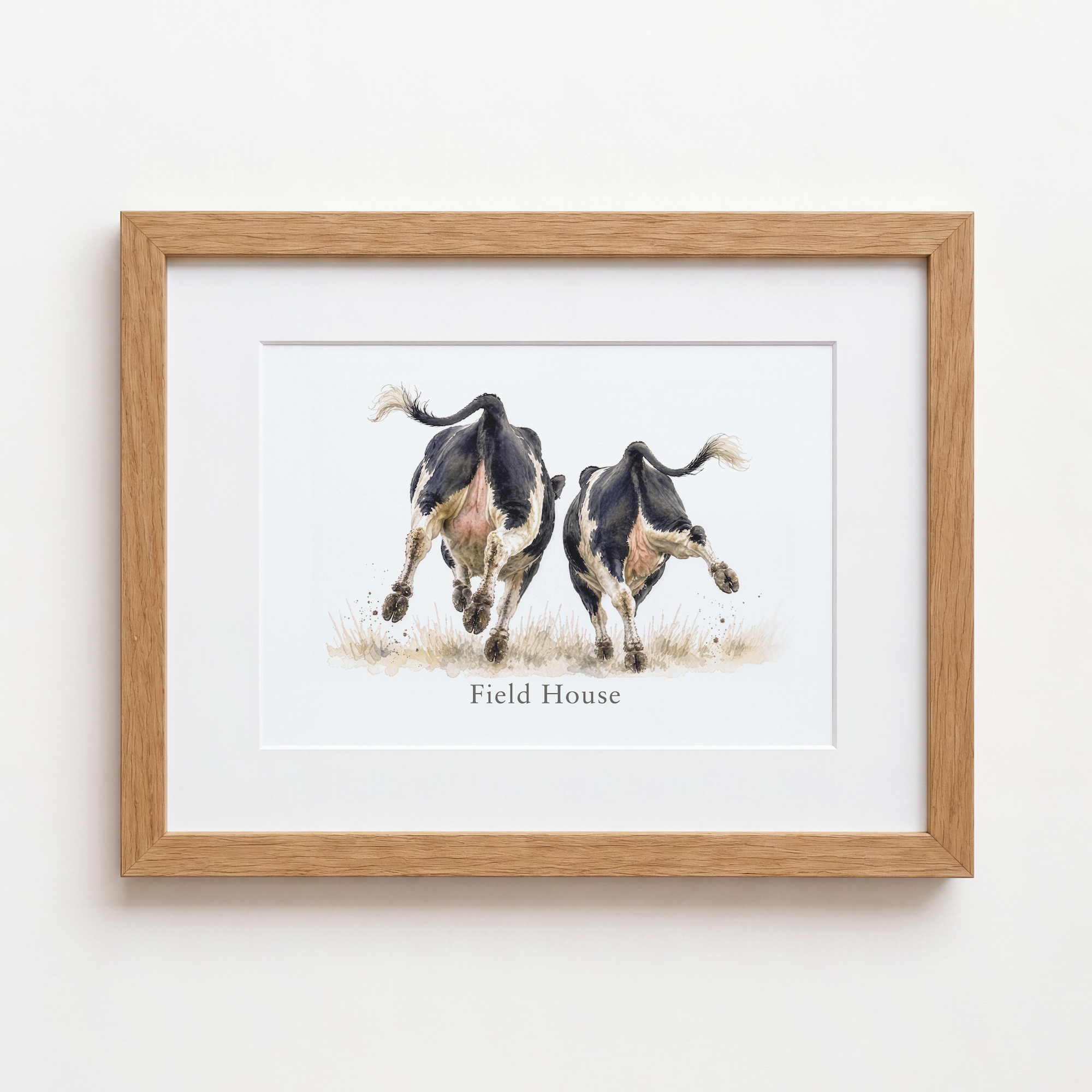 Personalised Friesian Cow Print