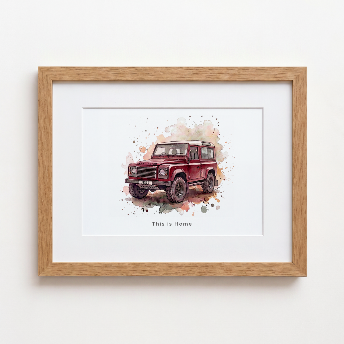 Personalised Land Rover Defender Station Wagon Print