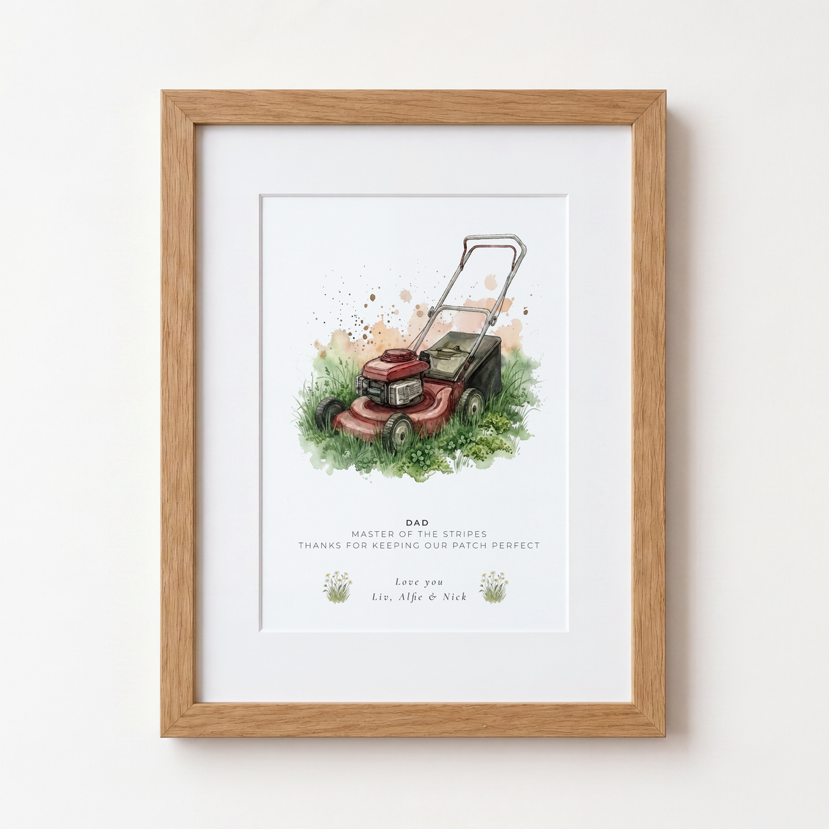 Personalised Lawn Mower Print