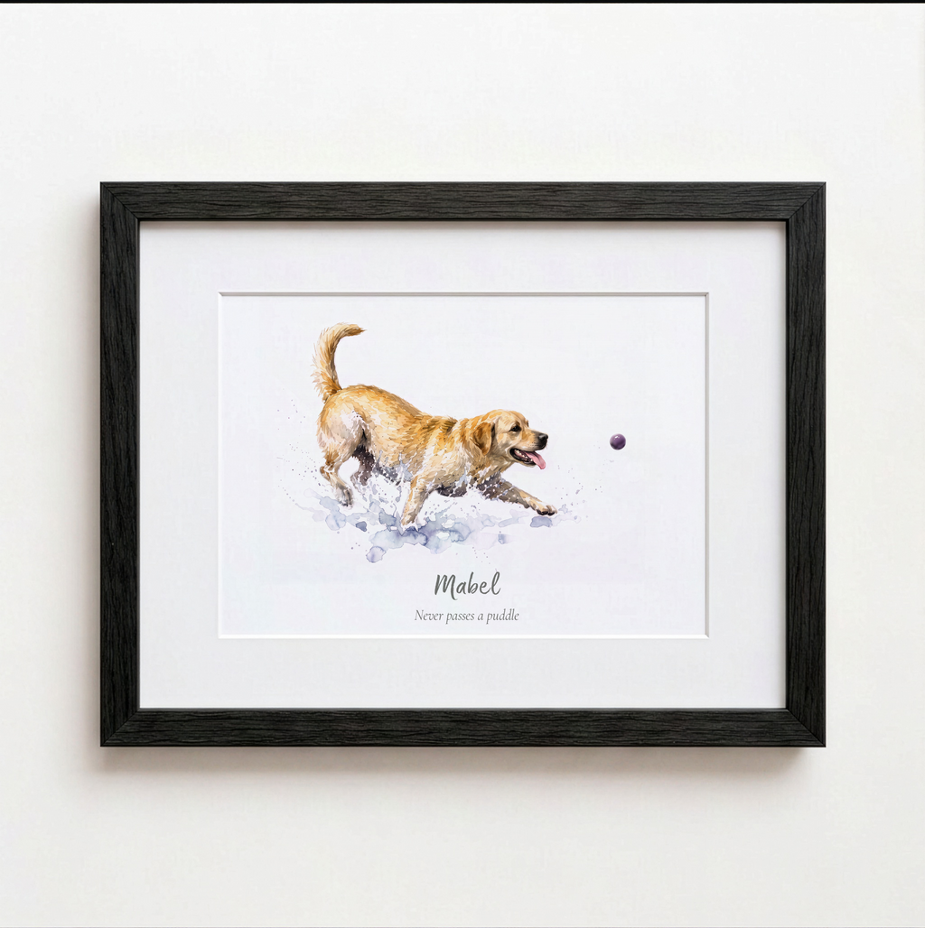 Personalised Golden Labrador Print
