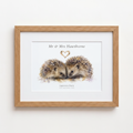Personalised Hedgehog Couple Wedding Print