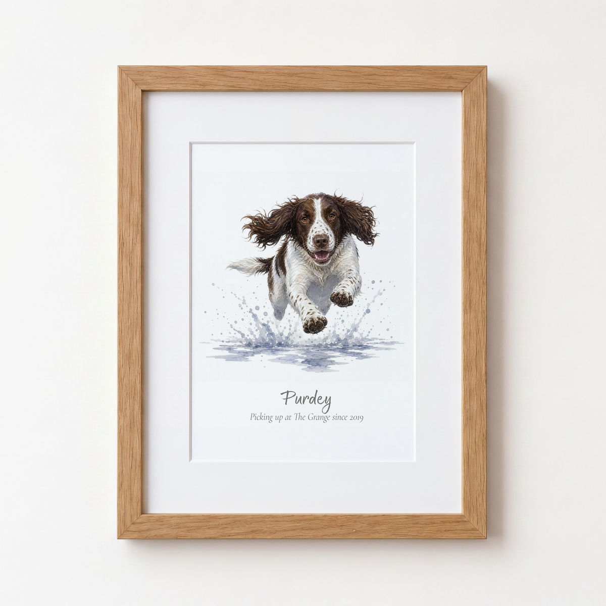 Personalised Springer Spaniel Watercolour Print – Country Dog Gift