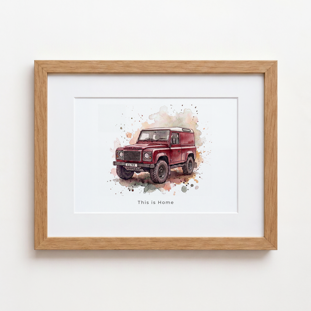 Personalised Land Rover Defender Print