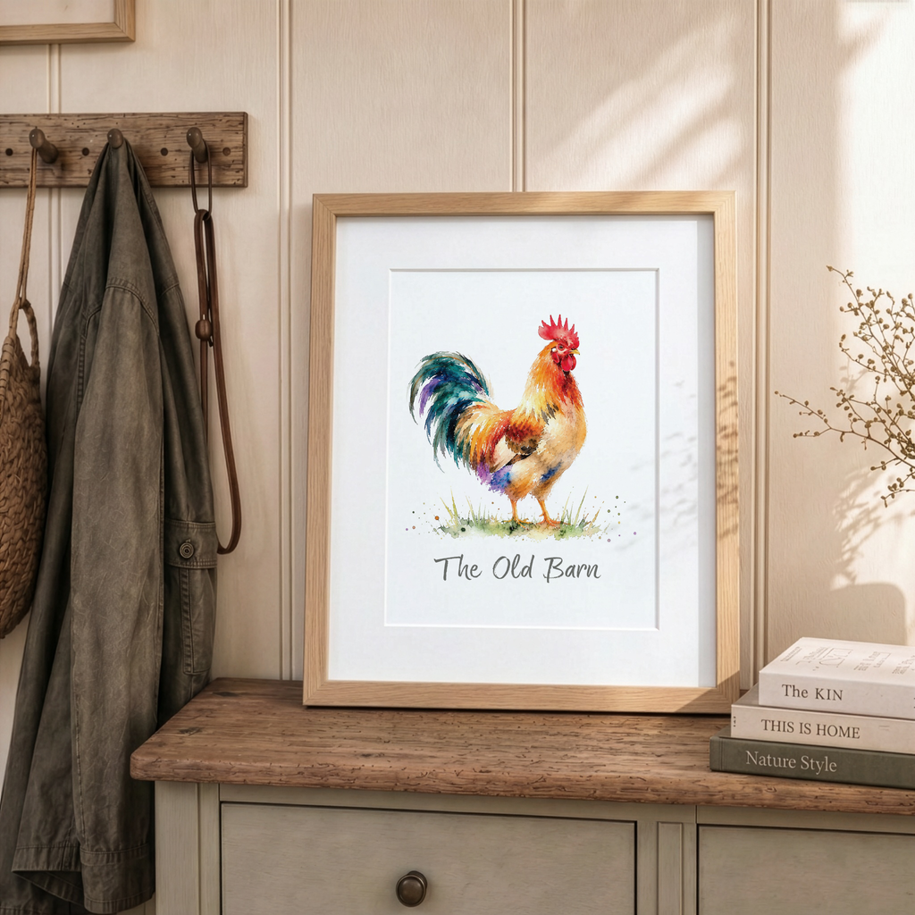 Personalised Rooster Print