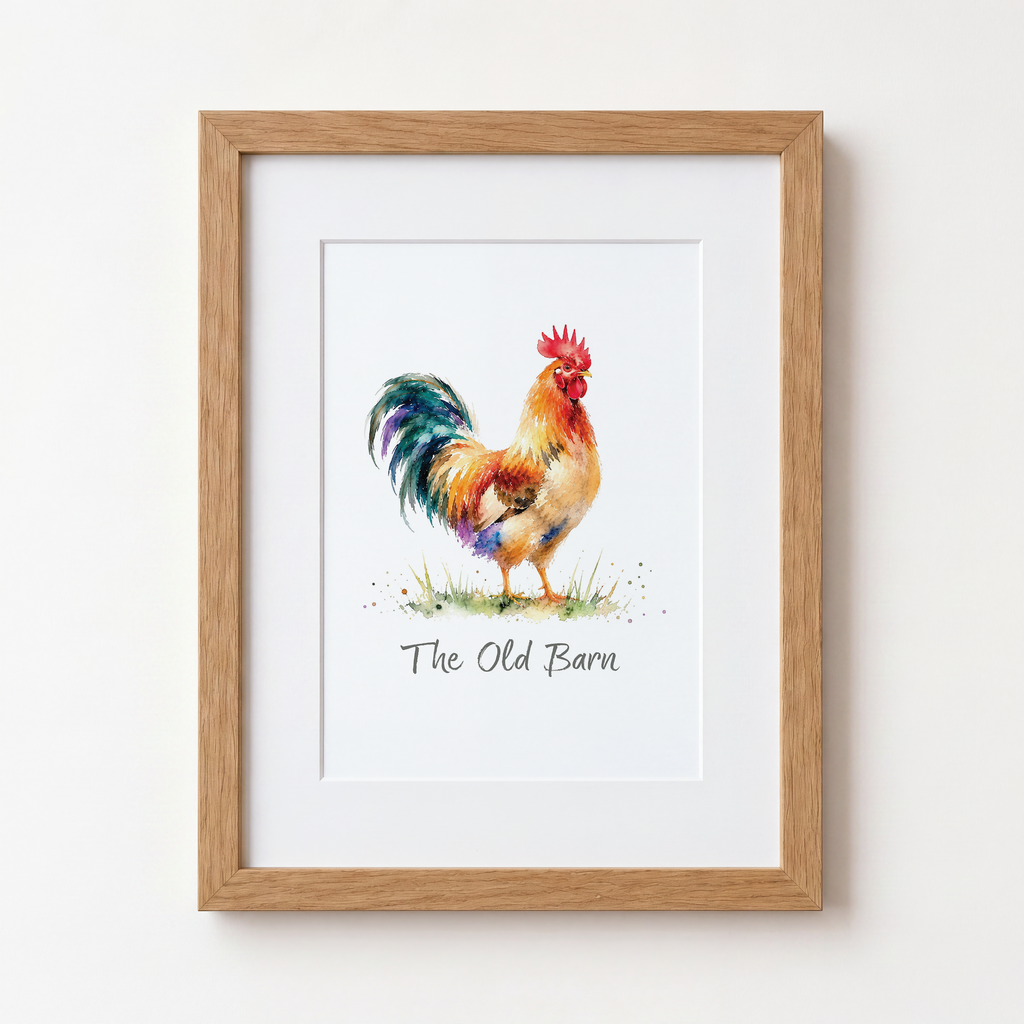 Personalised Rooster Print