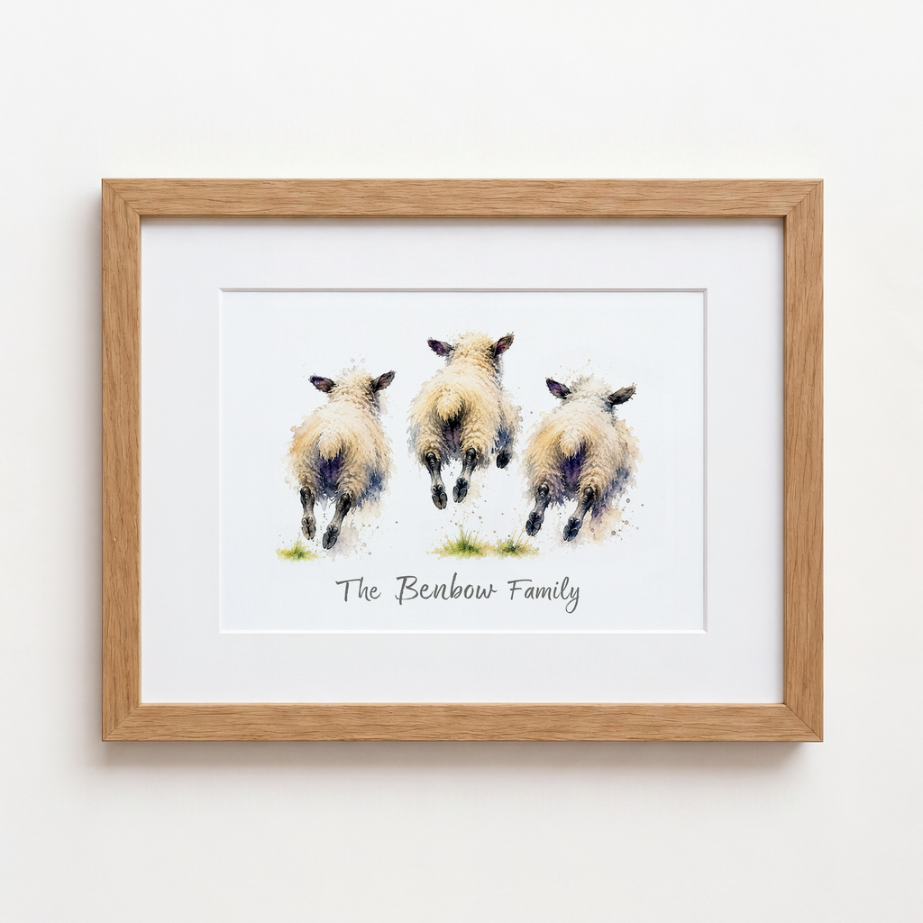 Personalised Sheep Print