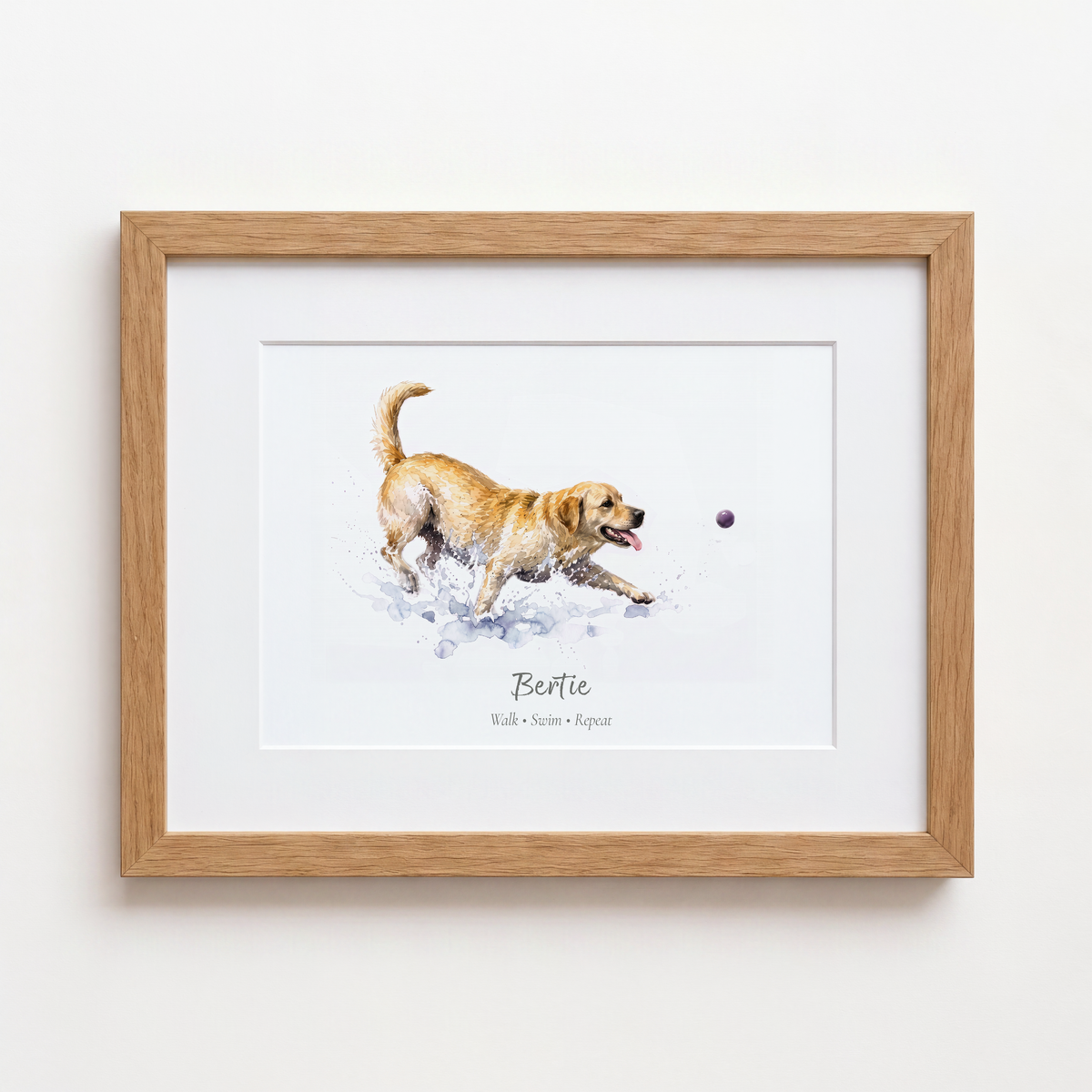 Personalised Golden Labrador Print