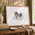 Personalised Friesian Cow Print