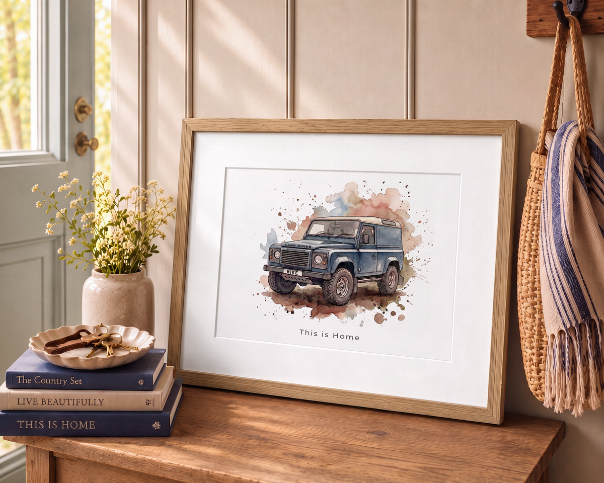 Personalised Land Rover Defender Print