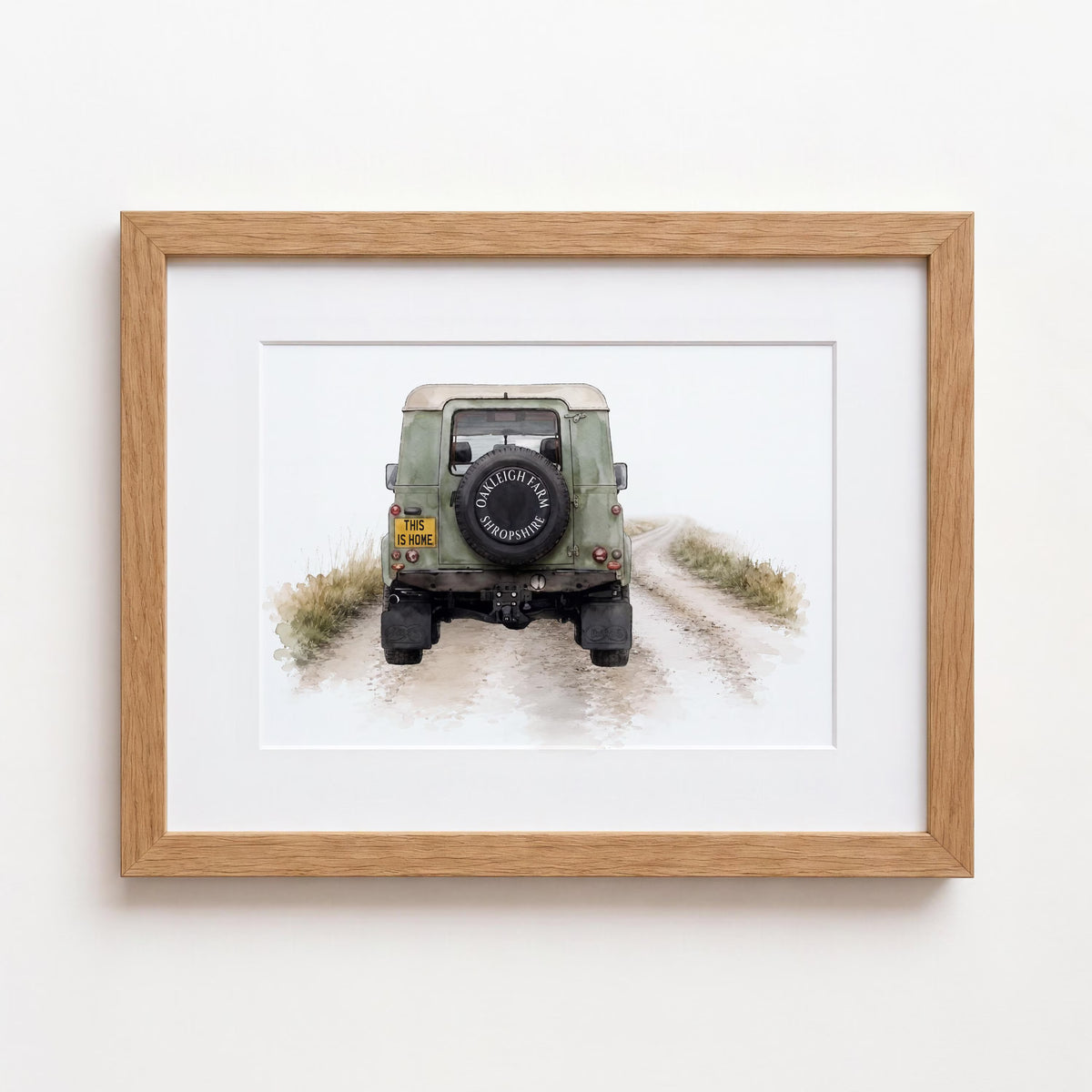 Personalised Land Rover Defender Rear View Print