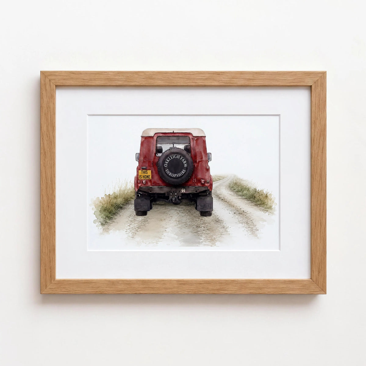 Personalised Land Rover Defender Rear View Print