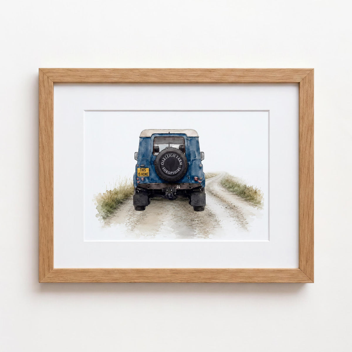 Personalised Land Rover Defender Rear View Print